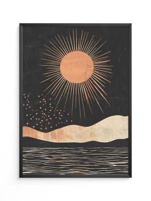 Sonne Grafik Retro Stil