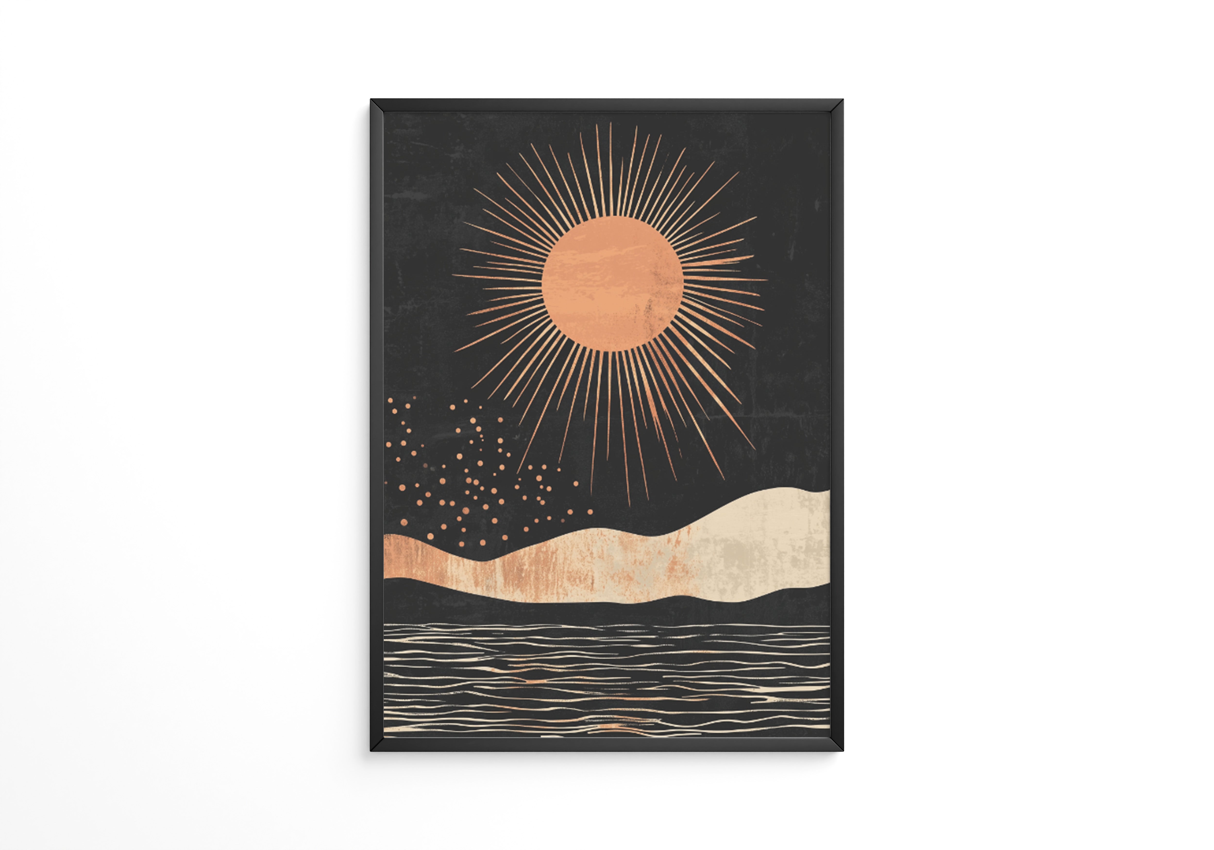 Sonne Grafik Retro Stil