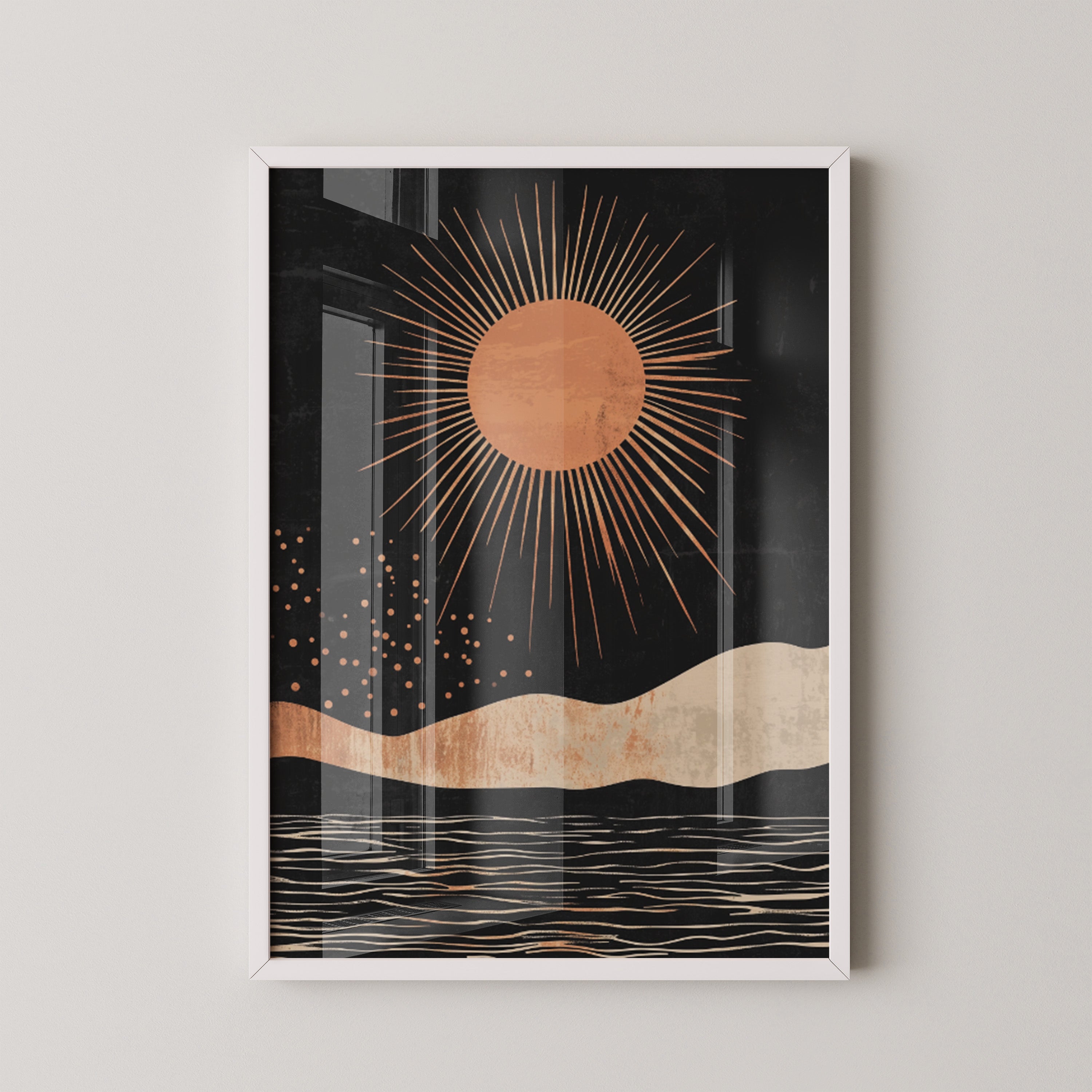 Sonne Grafik Retro Stil