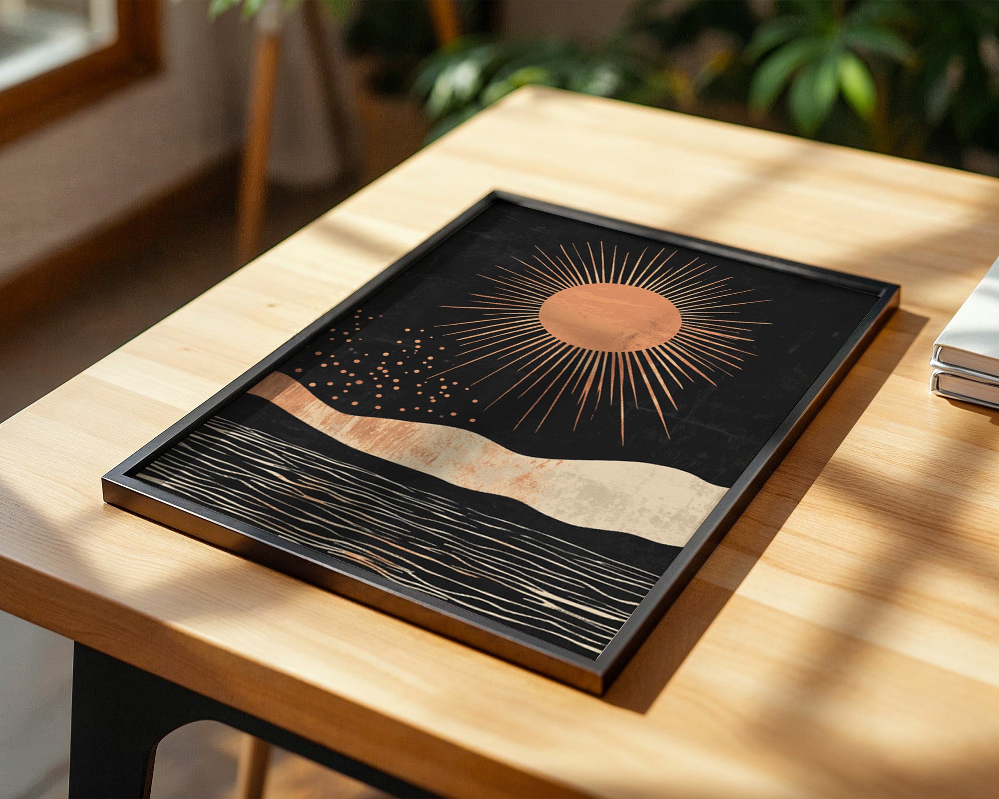 Sonne Grafik Retro Stil