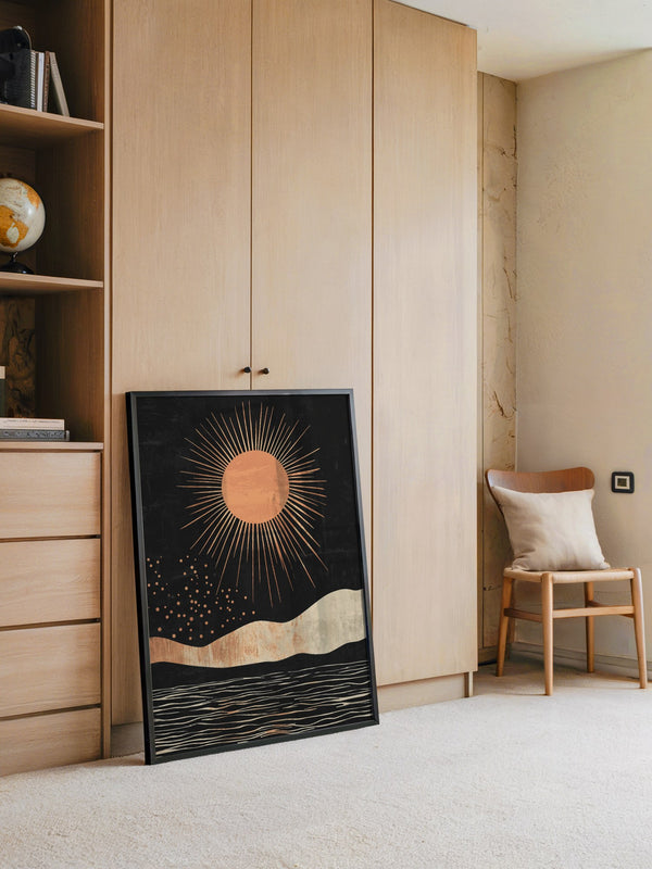 Sonne Grafik Retro Stil