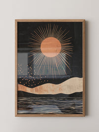 Sonne Grafik Retro Stil