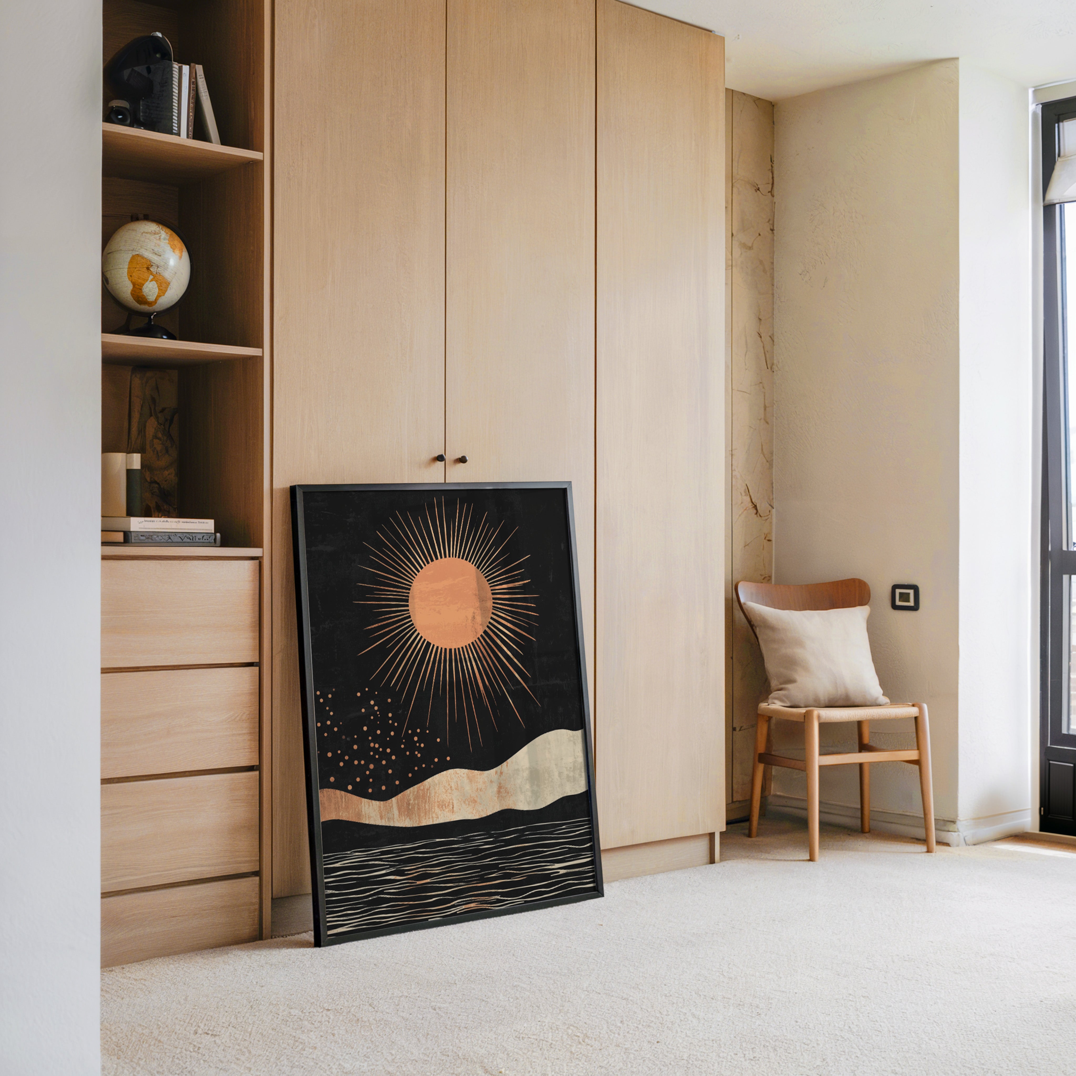 Sonne Grafik Retro Stil