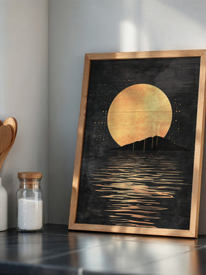 Goldene Sonne im Dunklen