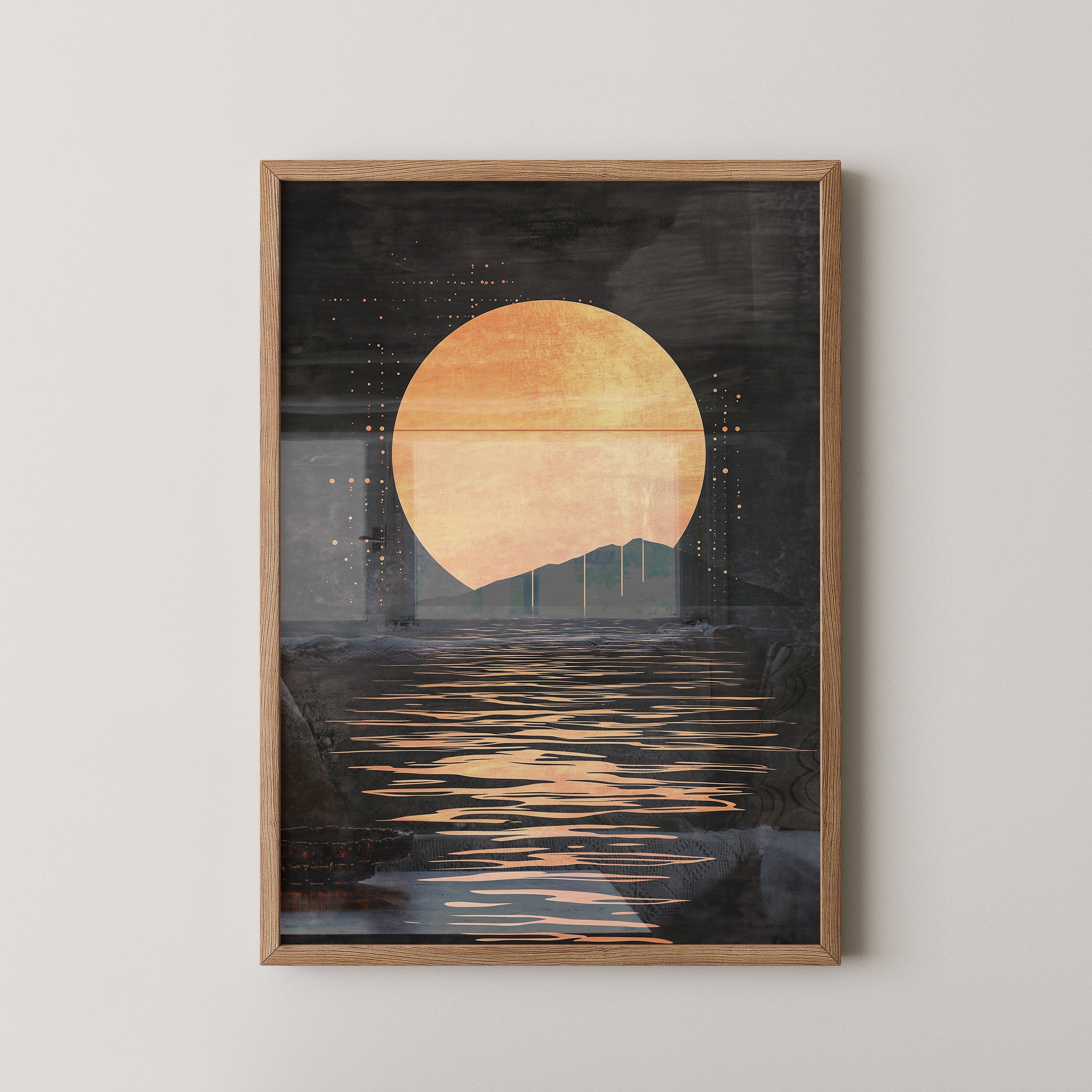 Goldene Sonne im Dunklen