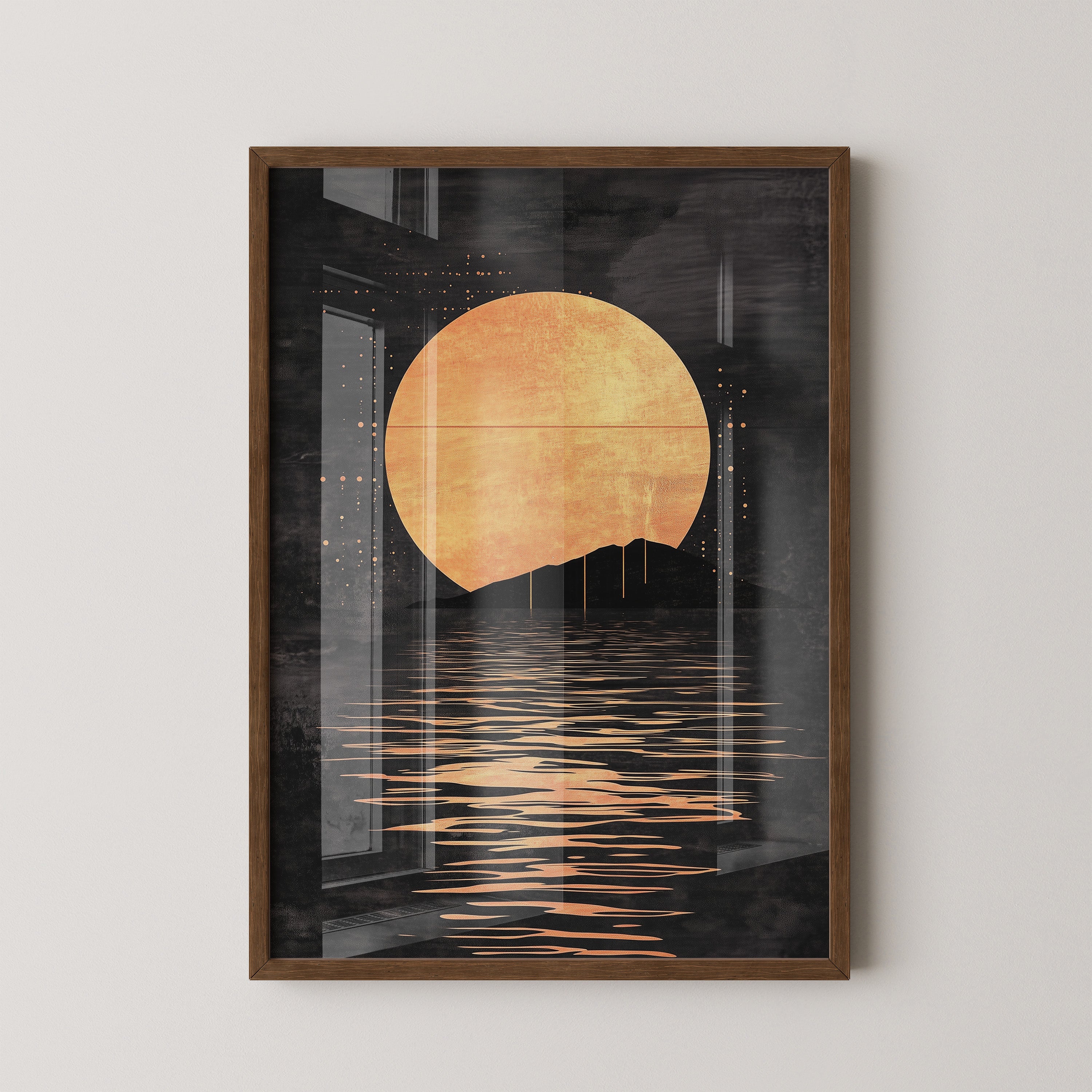 Goldene Sonne im Dunklen