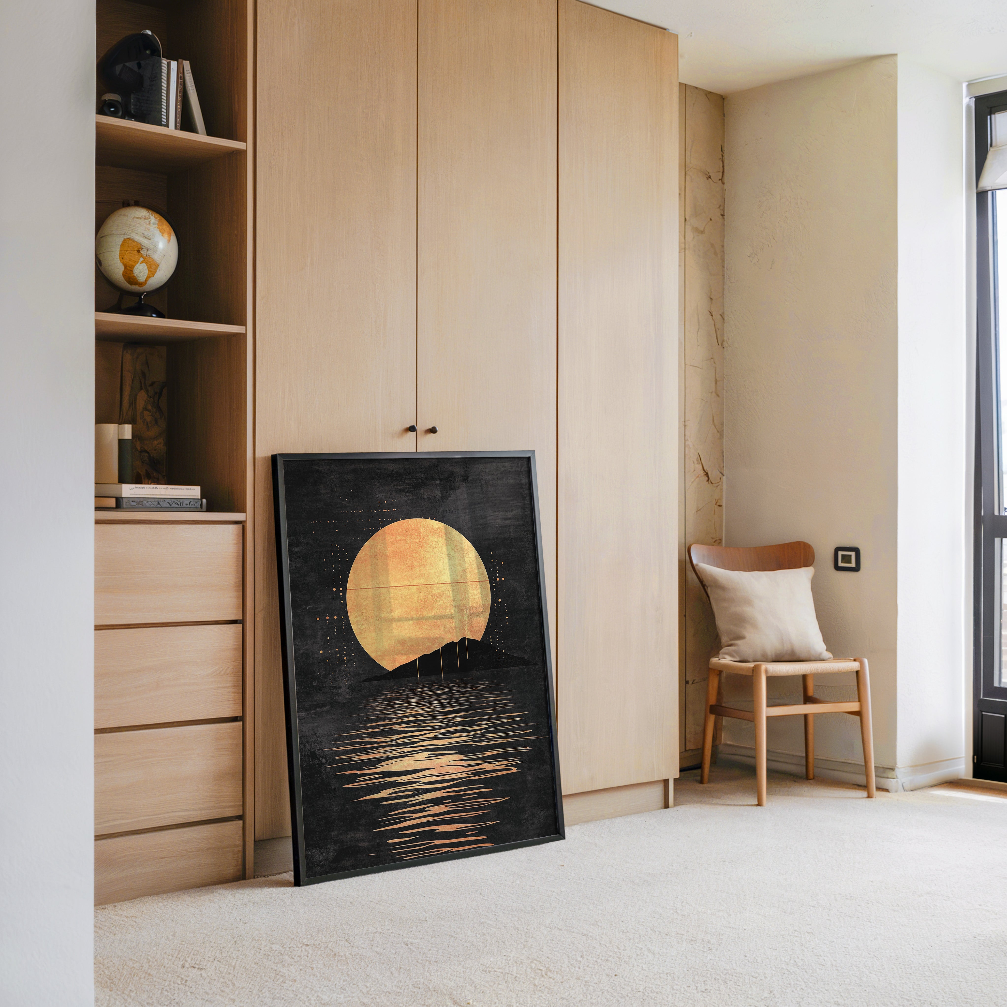 Goldene Sonne im Dunklen