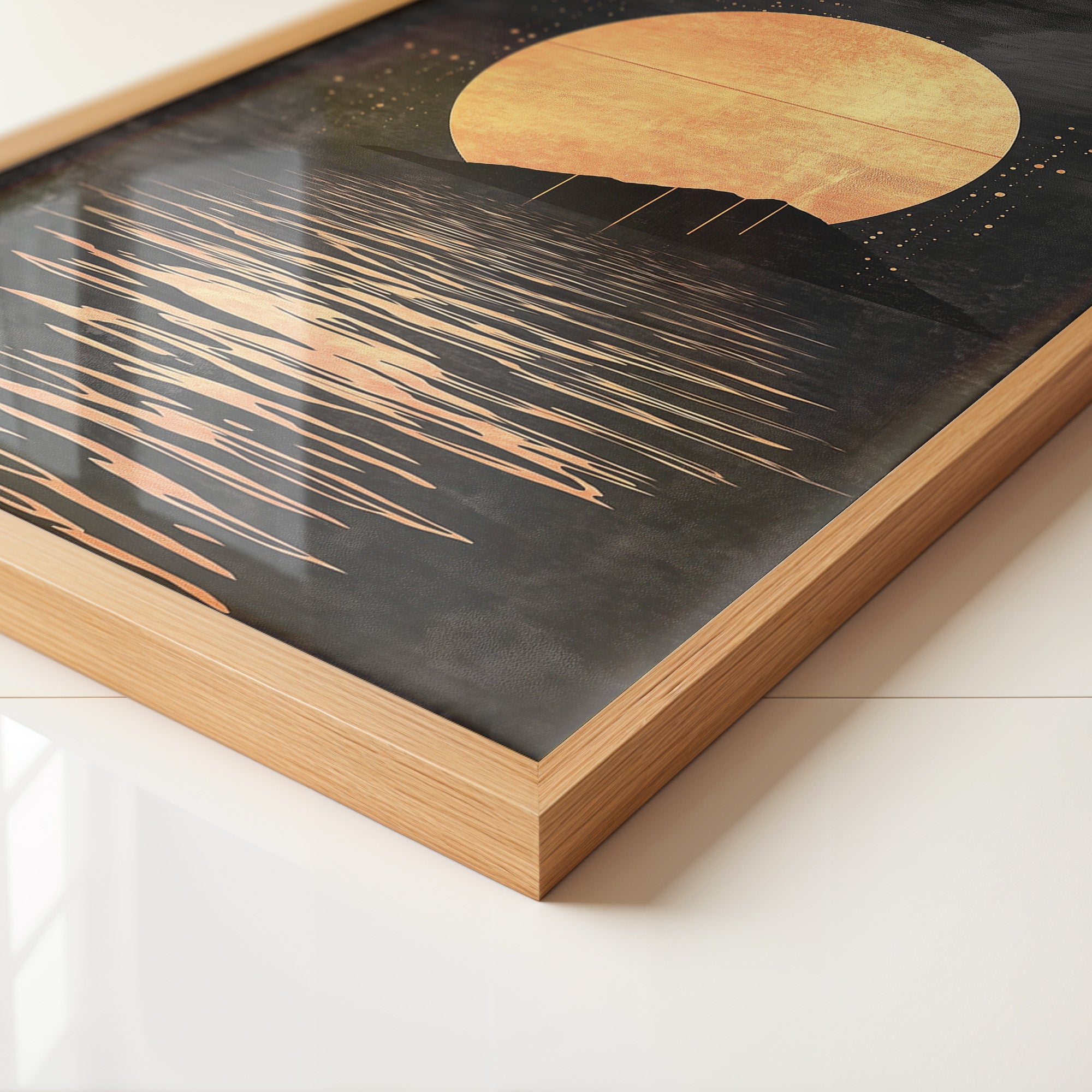 Goldene Sonne im Dunklen