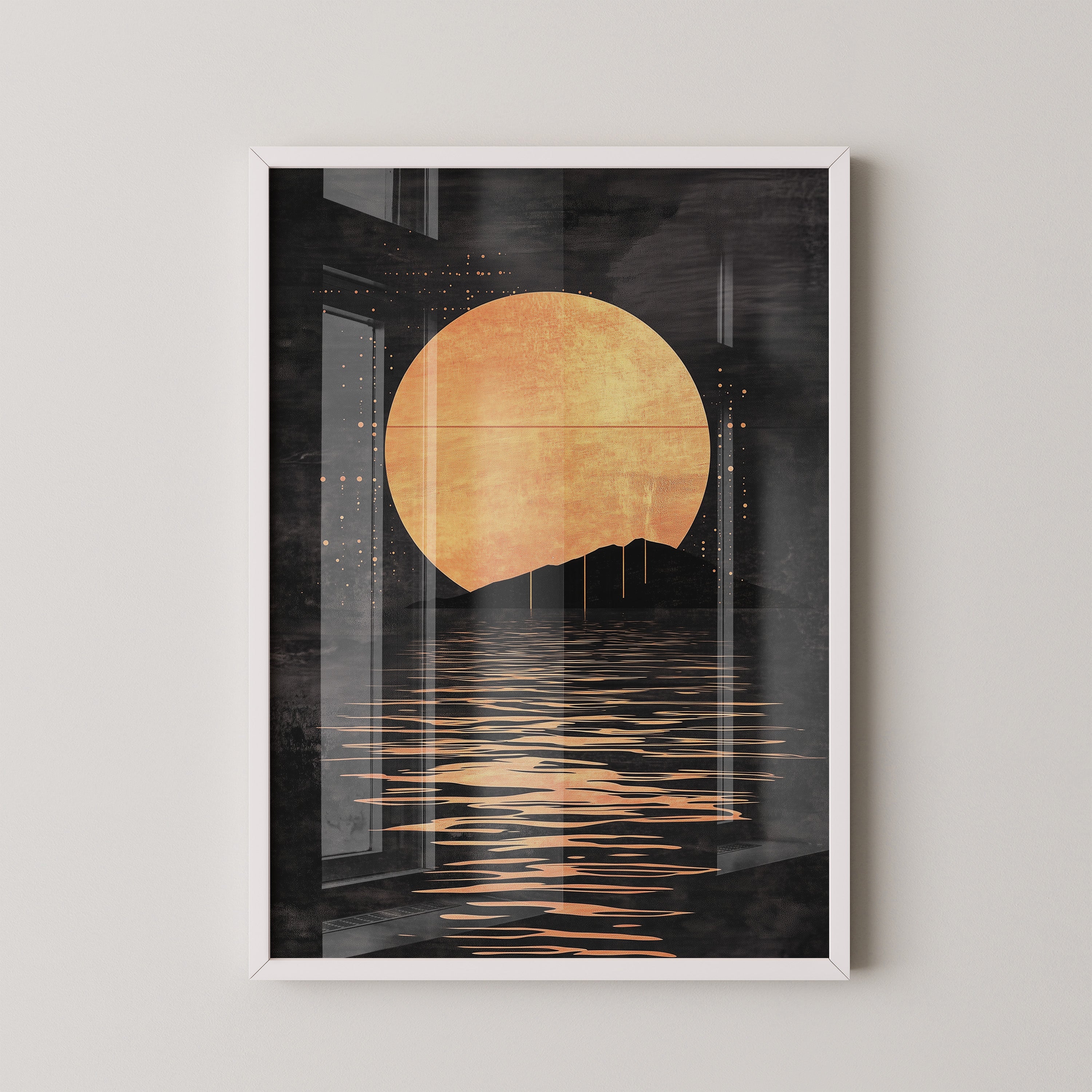 Goldene Sonne im Dunklen