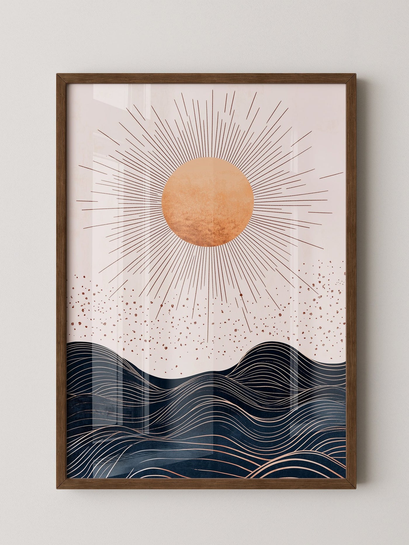 Sonnige Wellen Grafik Braunkohlelinien
