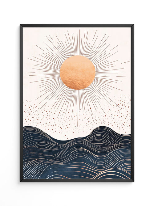 Sonnige Wellen Grafik Braunkohlelinien
