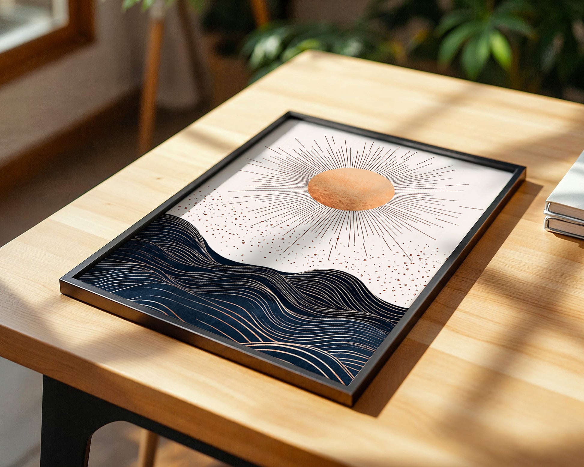Sonnige Wellen Grafik Braunkohlelinien