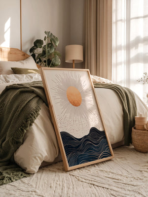 Sonnige Wellen Grafik Braunkohlelinien