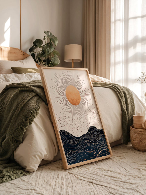 Sonnige Wellen Grafik Braunkohlelinien