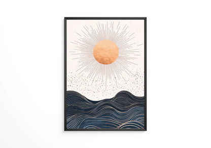 Sonnige Wellen Grafik Braunkohlelinien