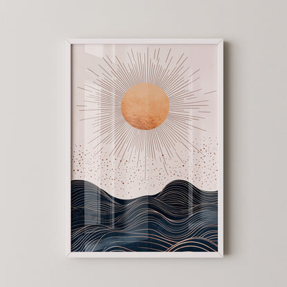 Sonnige Wellen Grafik Braunkohlelinien