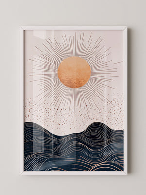 Sonnige Wellen Grafik Braunkohlelinien