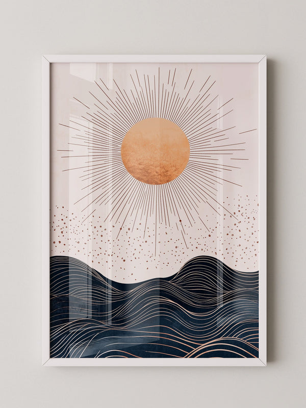 Sonnige Wellen Grafik Braunkohlelinien