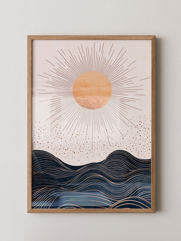 Sonnige Wellen Grafik Braunkohlelinien