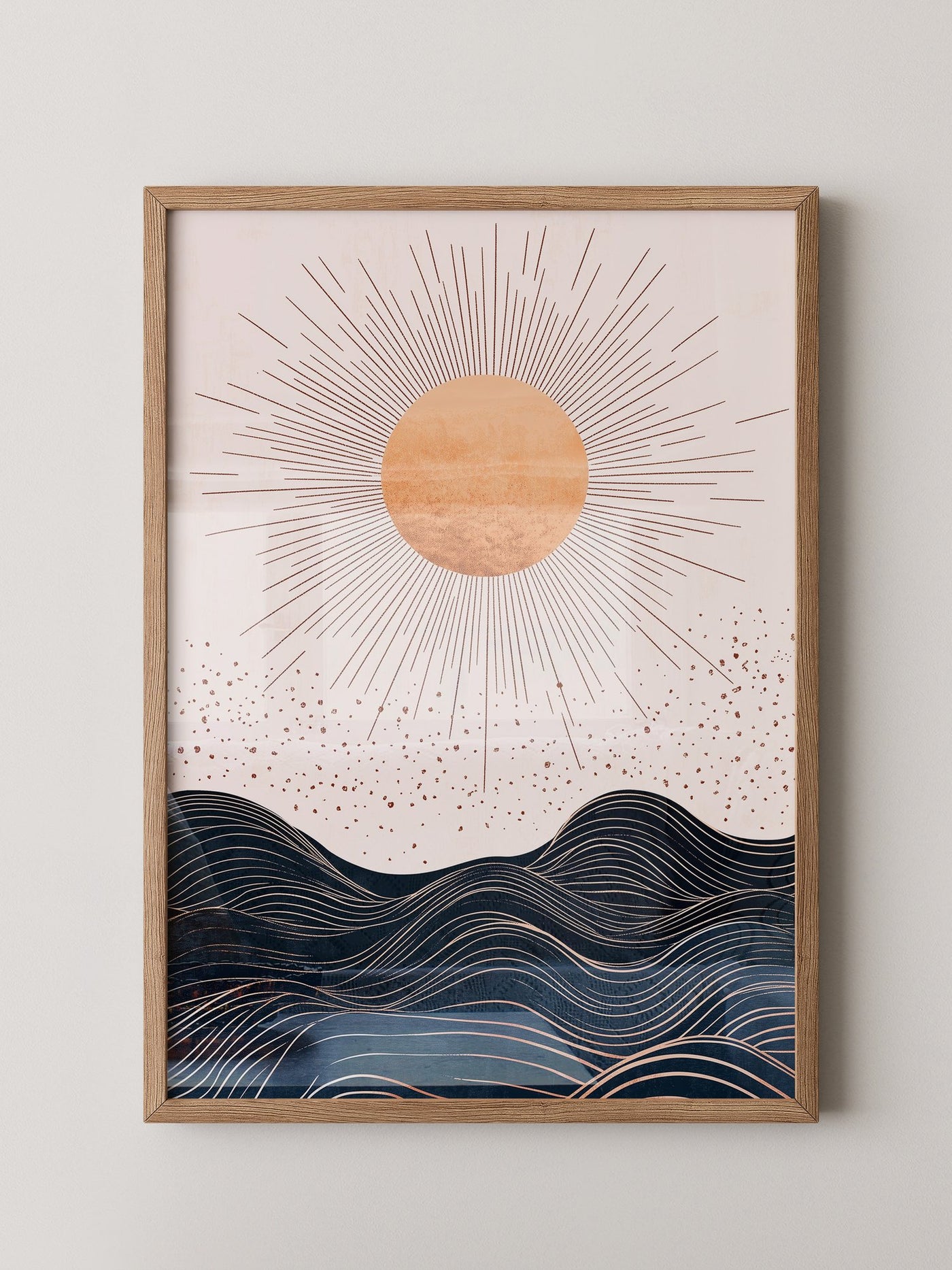 Sonnige Wellen Grafik Braunkohlelinien