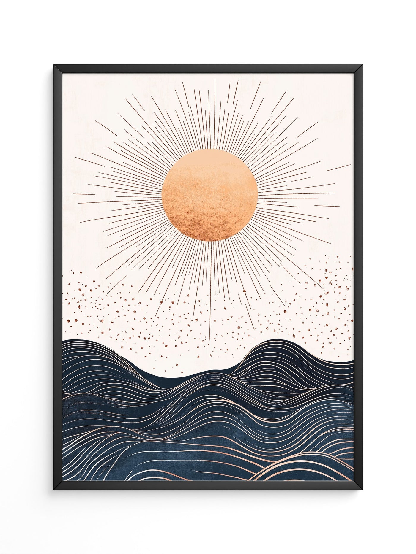Sonnige Wellen Grafik Braunkohlelinien