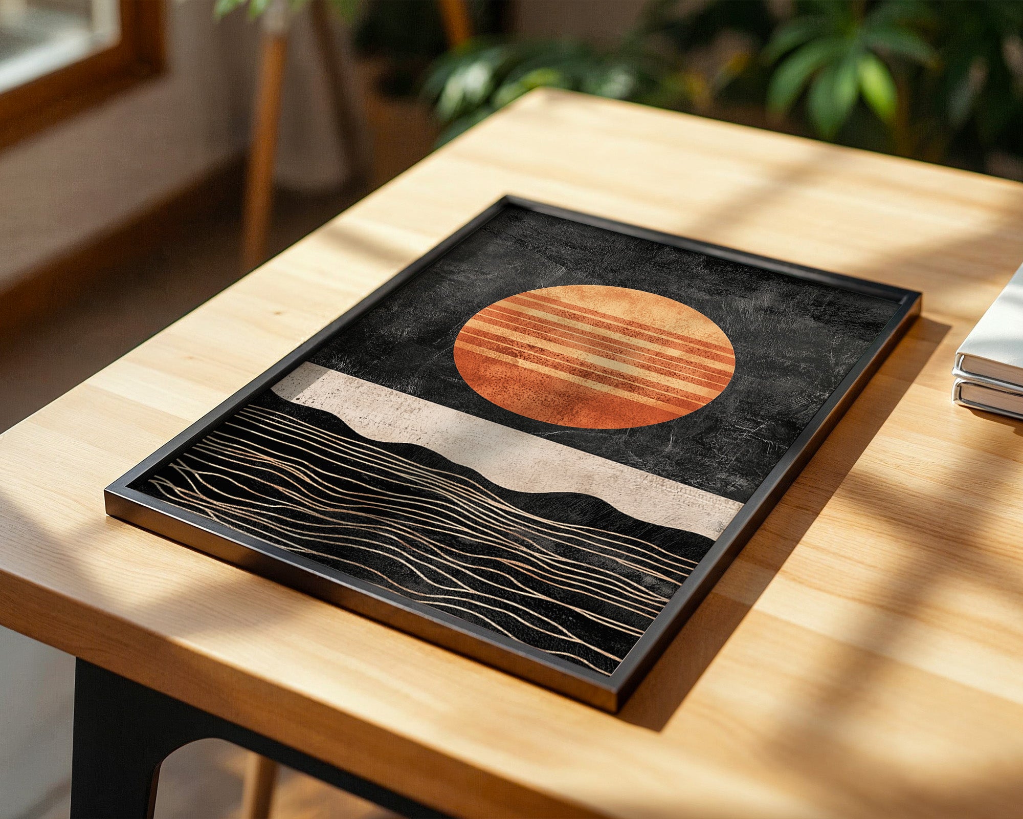 Sonne Retro Streifenmuster