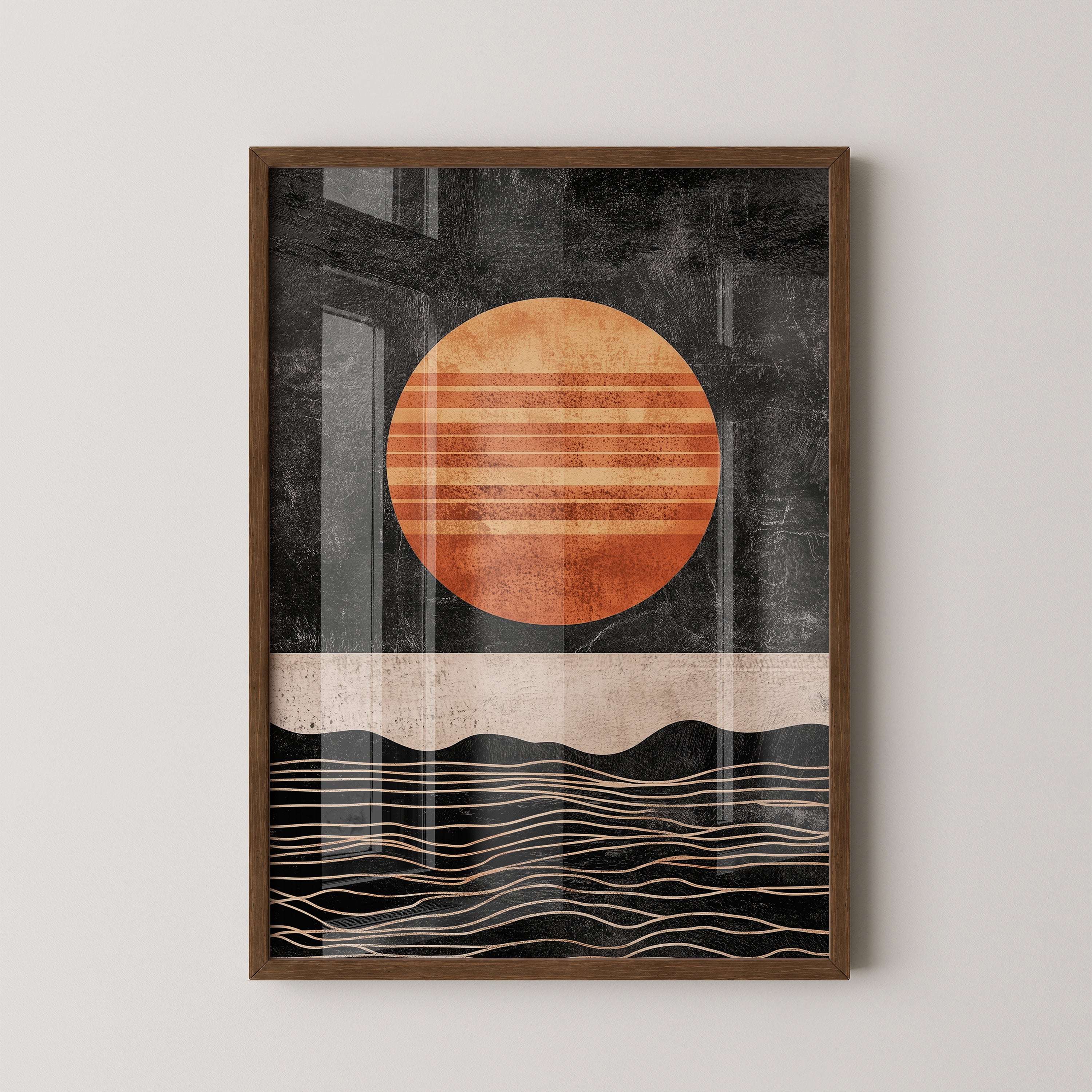 Sonne Retro Streifenmuster