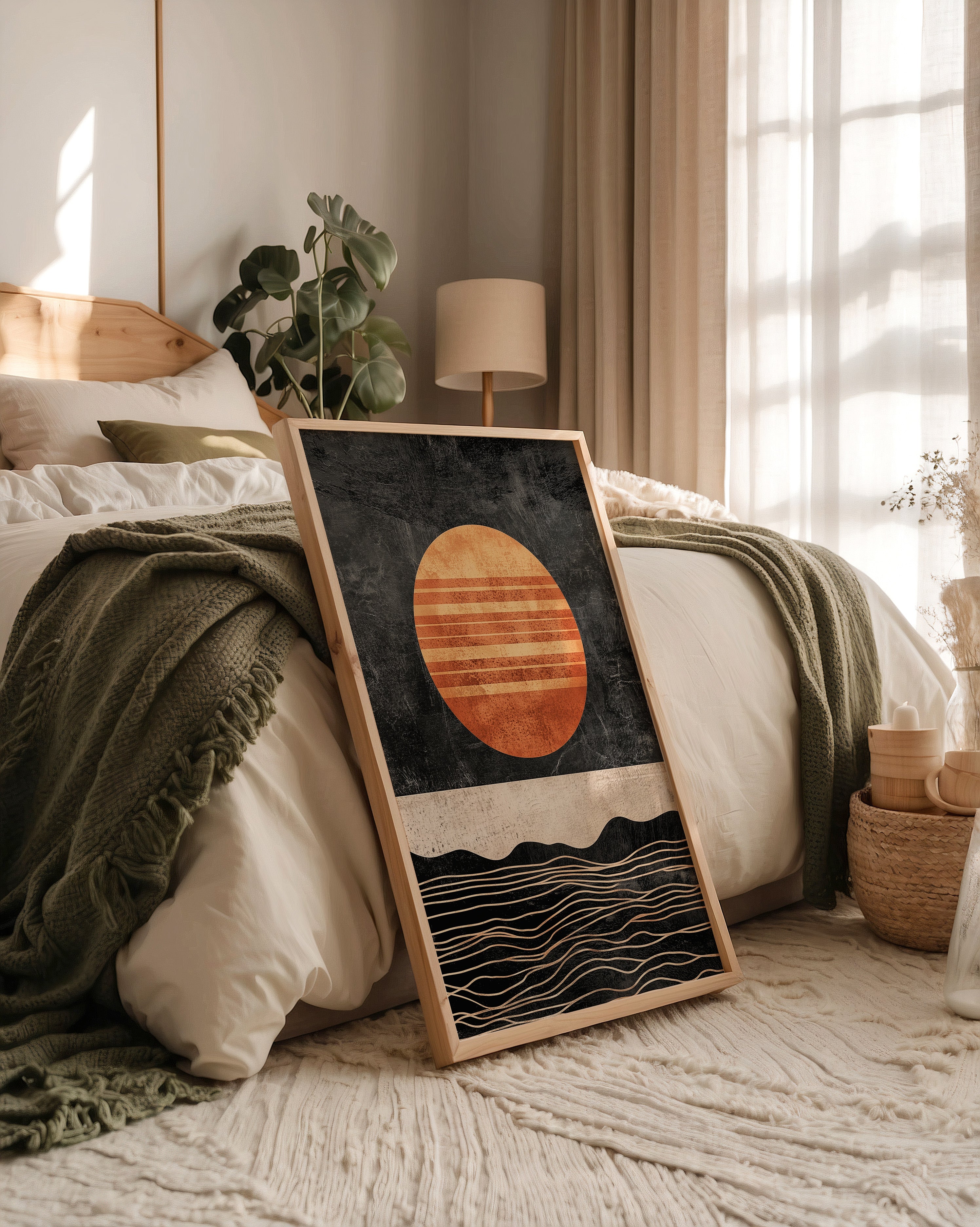 Sonne Retro Streifenmuster