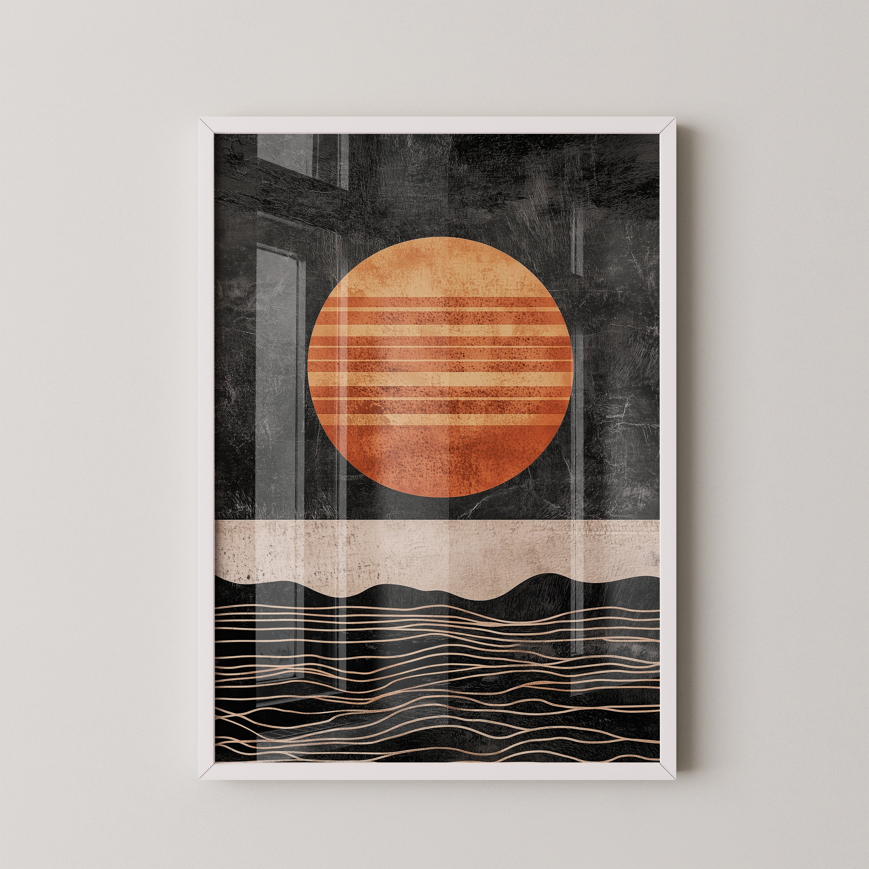 Sonne Retro Streifenmuster