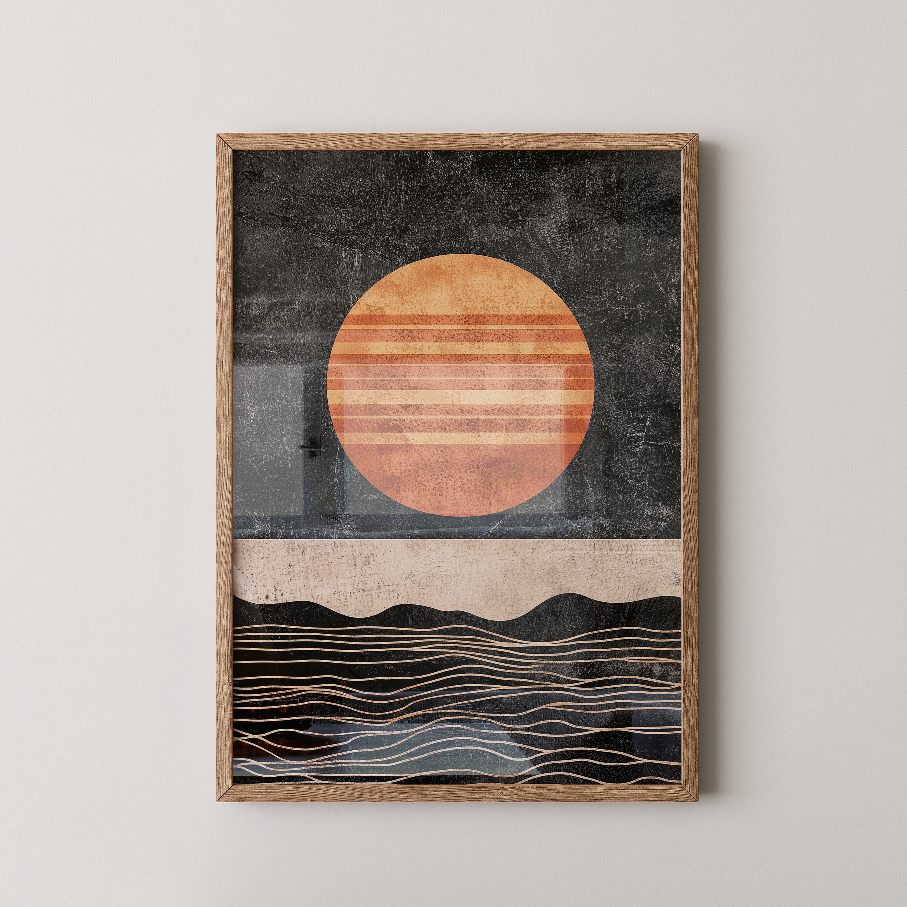 Sonne Retro Streifenmuster