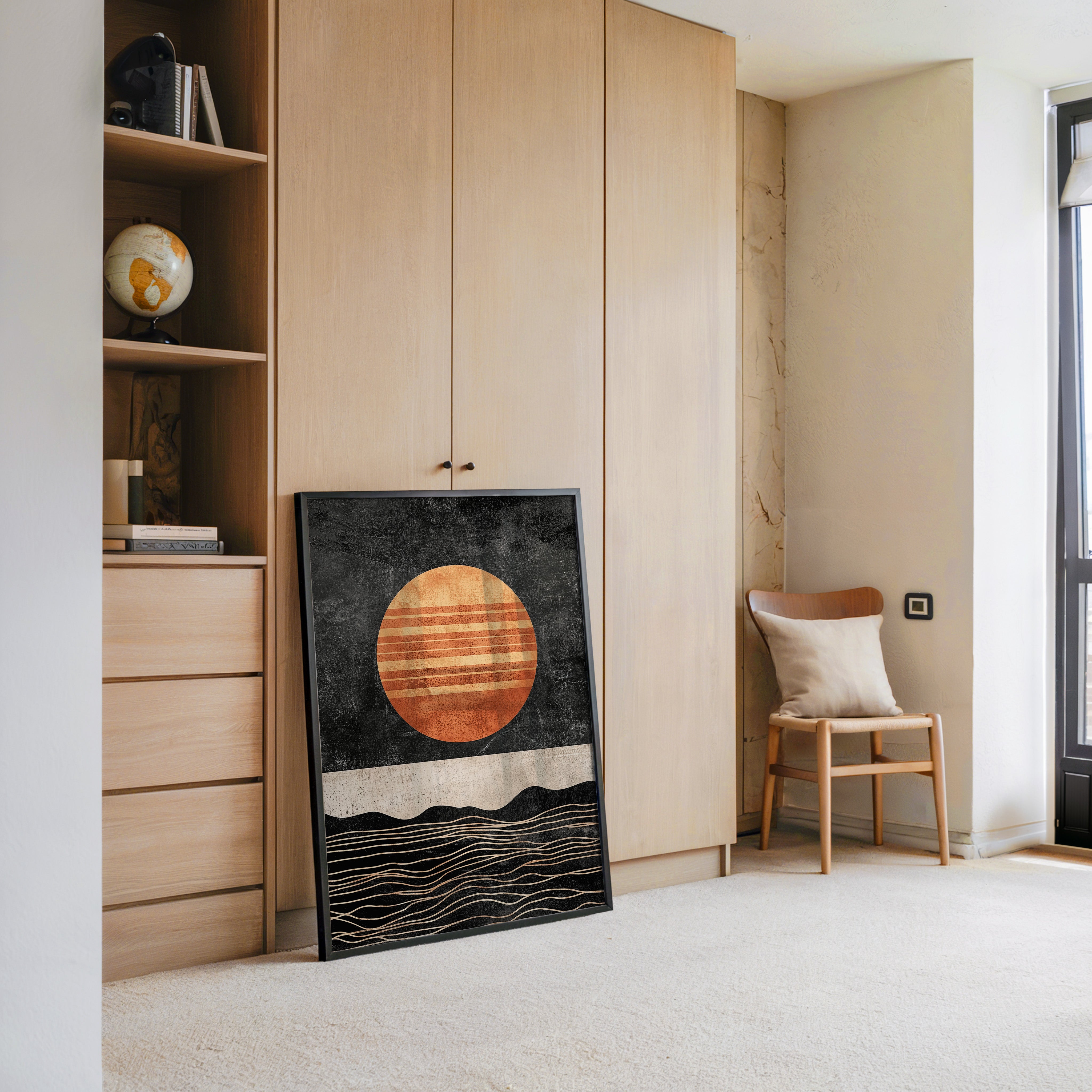 Sonne Retro Streifenmuster