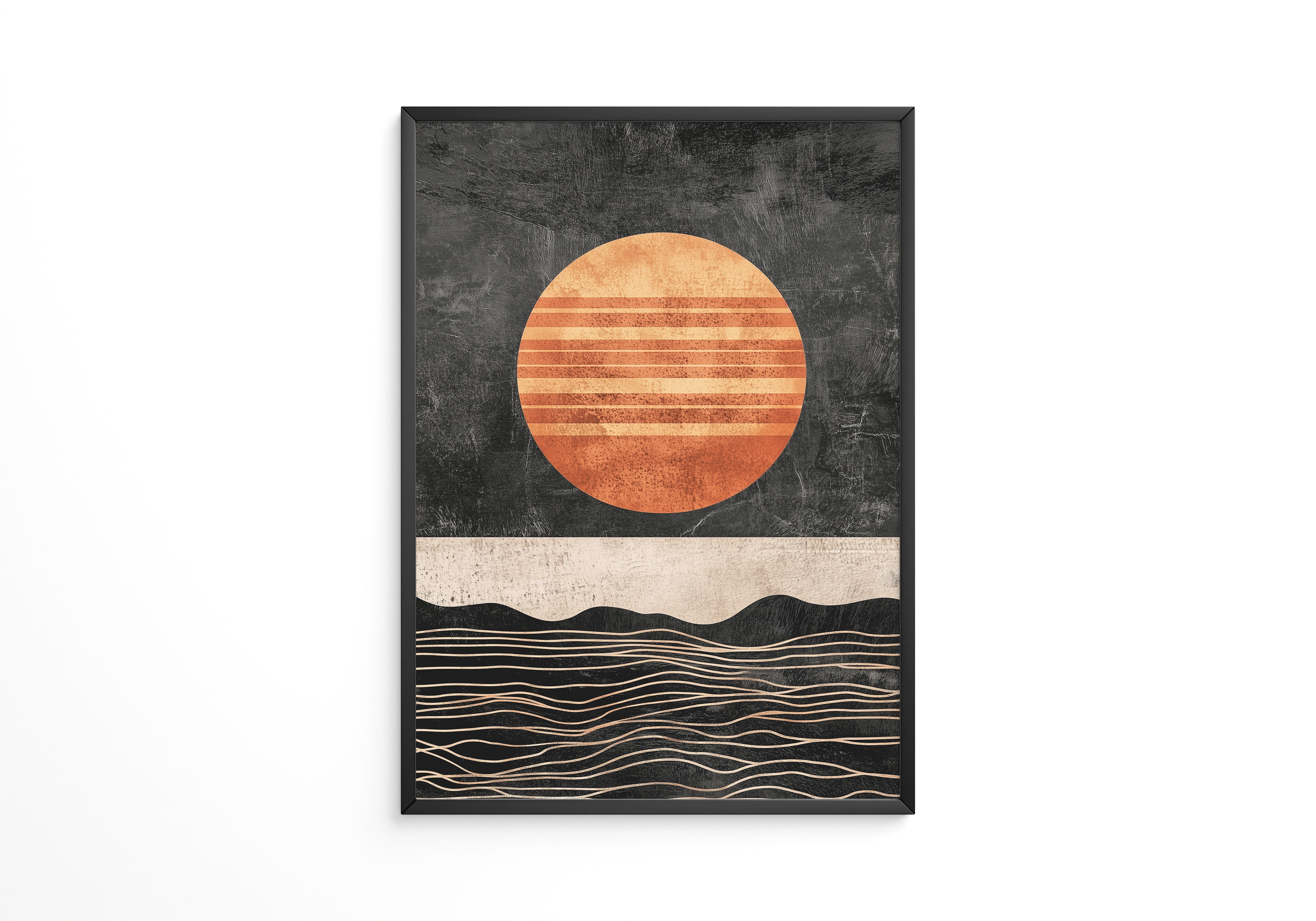 Sonne Retro Streifenmuster