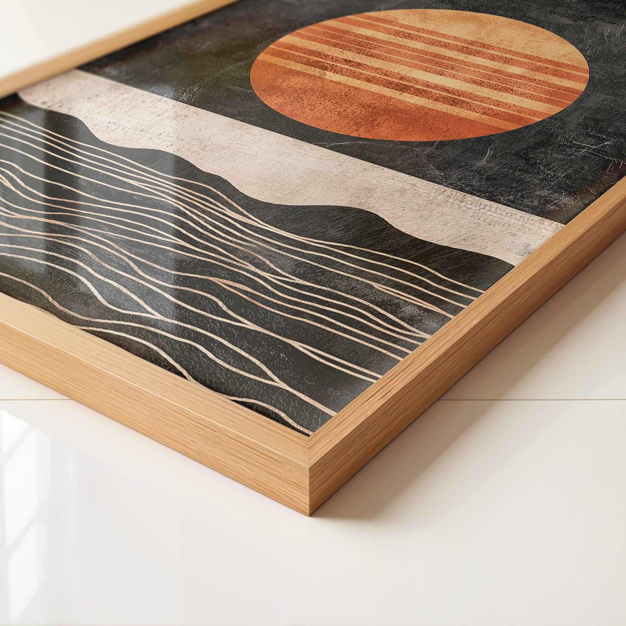 Sonne Retro Streifenmuster