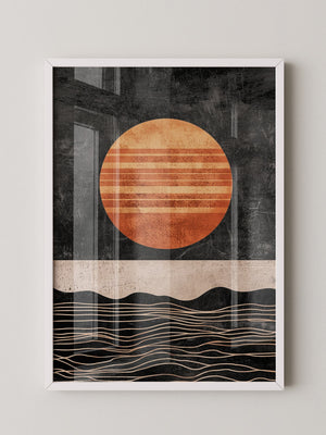 Sonne Retro Streifenmuster
