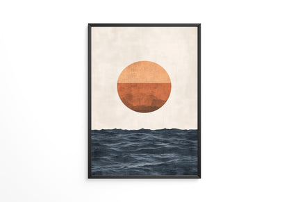 Abstrakte Sonne Meer Vintage