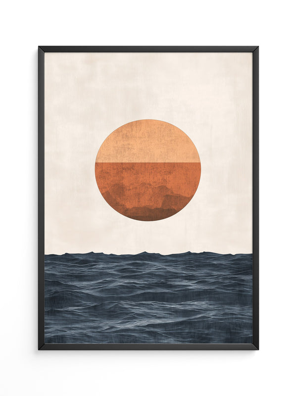 Abstrakte Sonne Meer Vintage