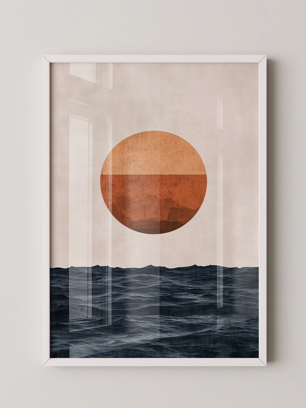 Abstrakte Sonne Meer Vintage