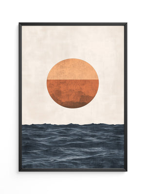 Abstrakte Sonne Meer Vintage