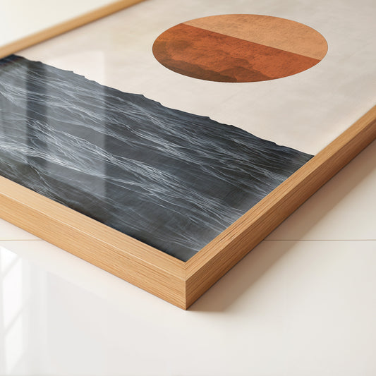 Abstrakte Sonne Meer Vintage