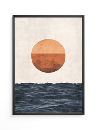 Abstrakte Sonne Meer Vintage