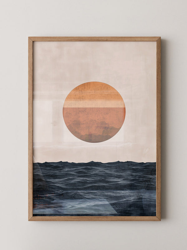 Abstrakte Sonne Meer Vintage
