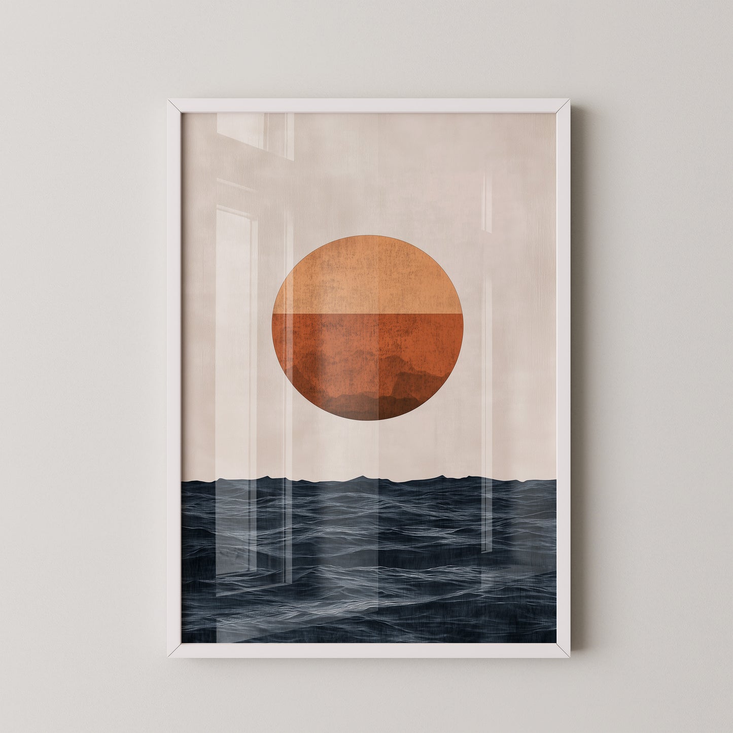 Abstrakte Sonne Meer Vintage