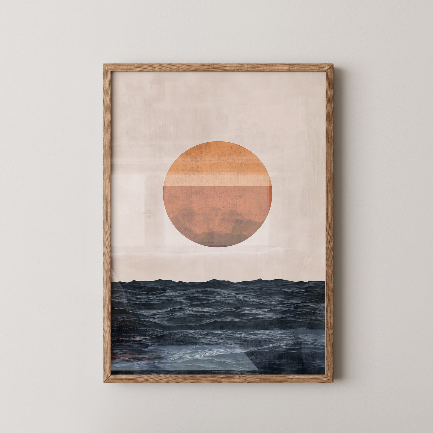 Abstrakte Sonne Meer Vintage
