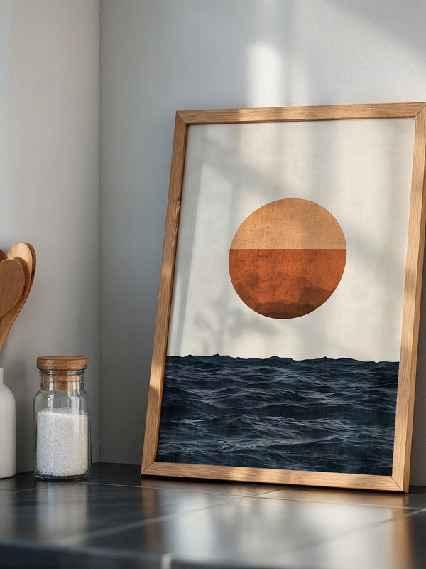 Abstrakte Sonne Meer Vintage