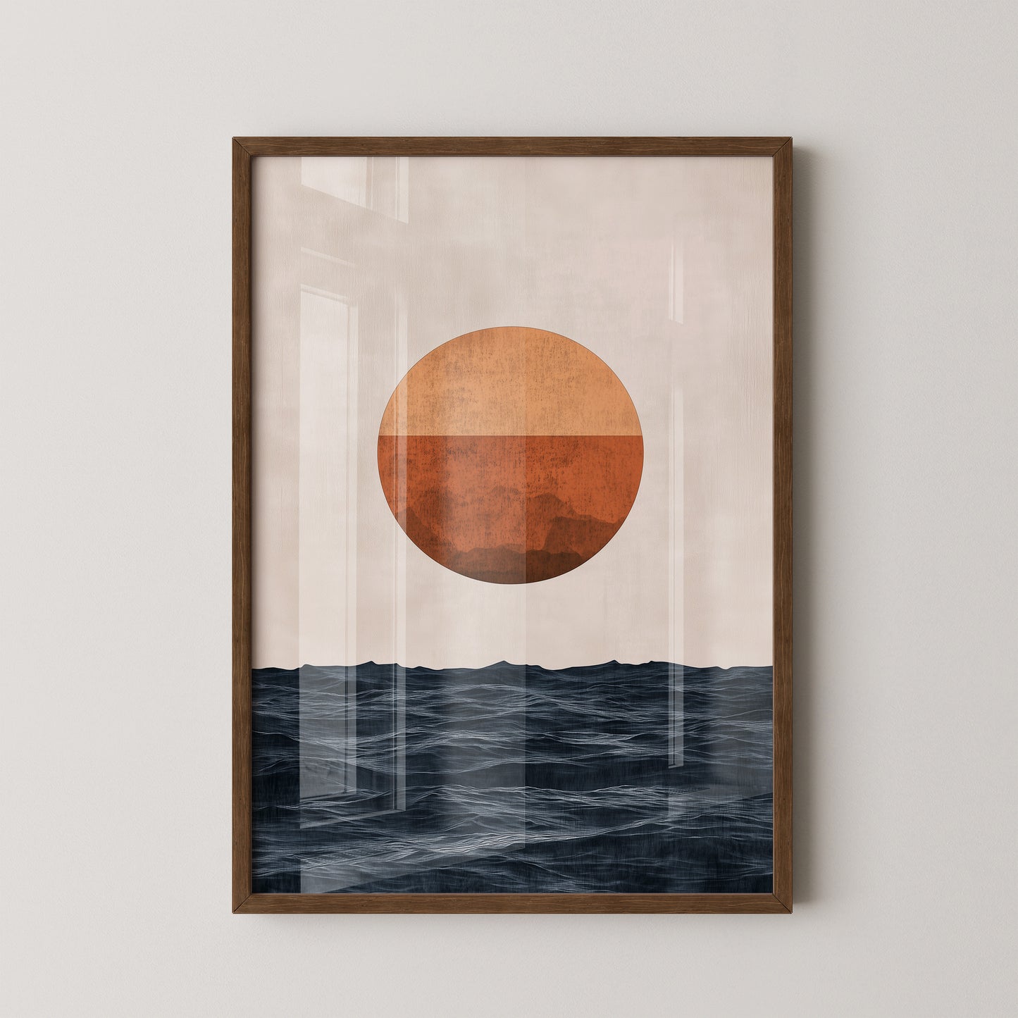 Abstrakte Sonne Meer Vintage