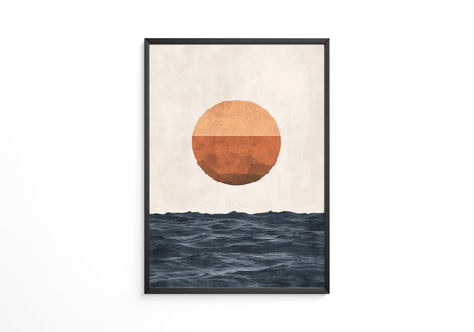 Abstrakte Sonne Meer Vintage