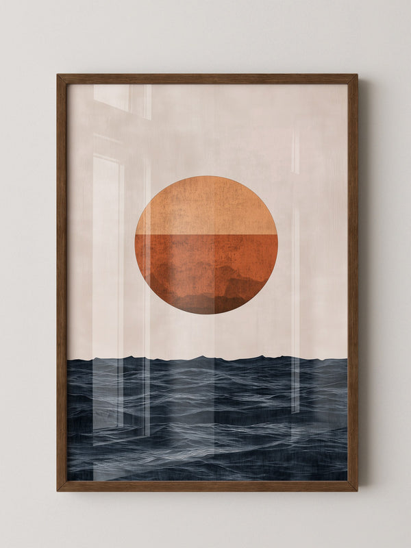 Abstrakte Sonne Meer Vintage