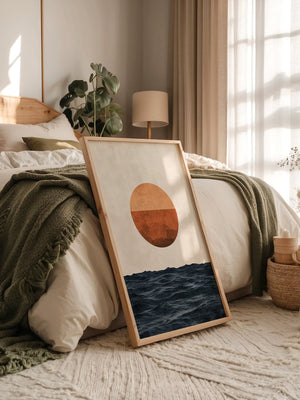 Abstrakte Sonne Meer Vintage