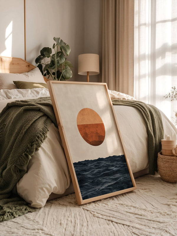 Abstrakte Sonne Meer Vintage
