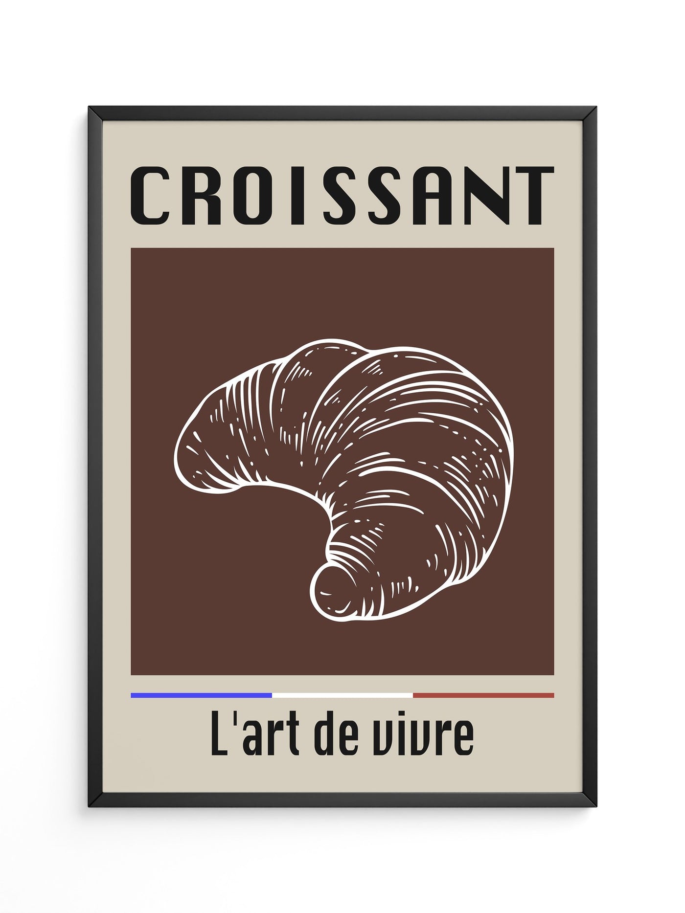 Croissant Illustration Retro Stil